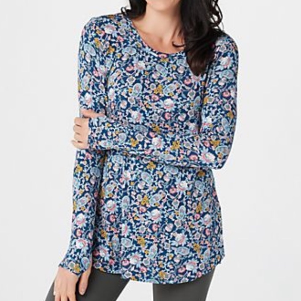 🎉SOLD ON EBAY🎉 Cuddl Duds Softwear Stretch Long-Sleeve Top in Peppercorn